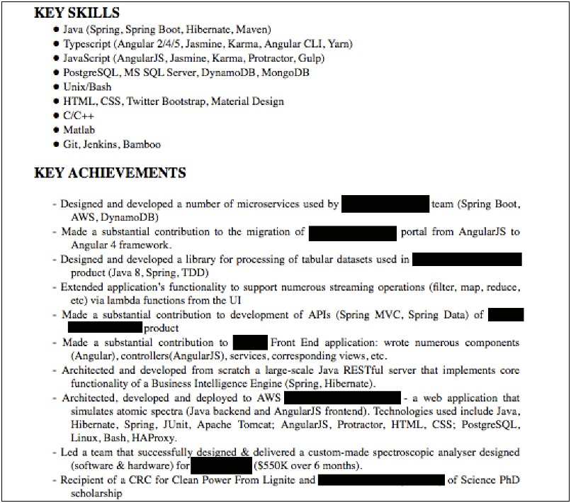 Mention Sql In Resume For Light Experience