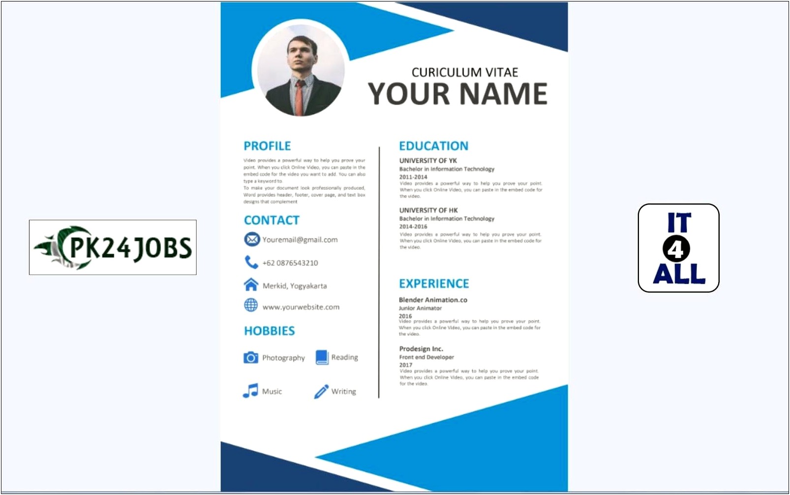 Microsoft Word Free Resume Templates With Photo
