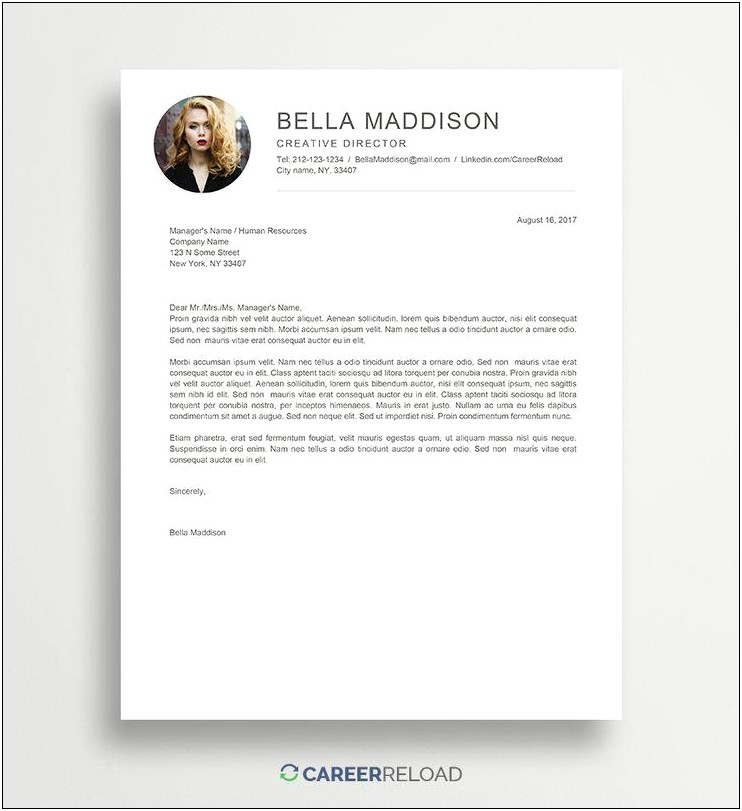Microsoft Word Resume Cover Letter Template Download