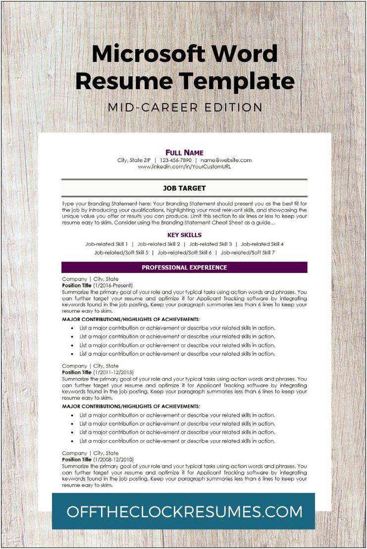 Mid Career Resume With Multiple Jobs