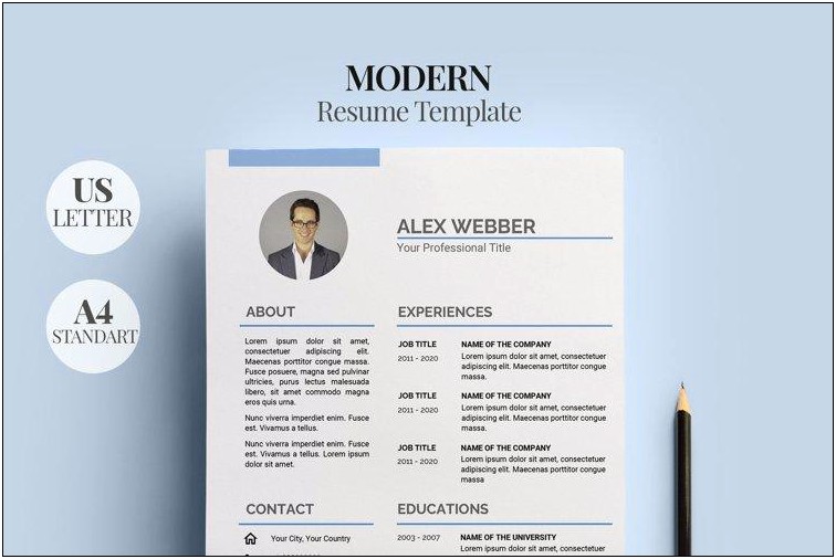 Modern Resume And Cover Letter Template
