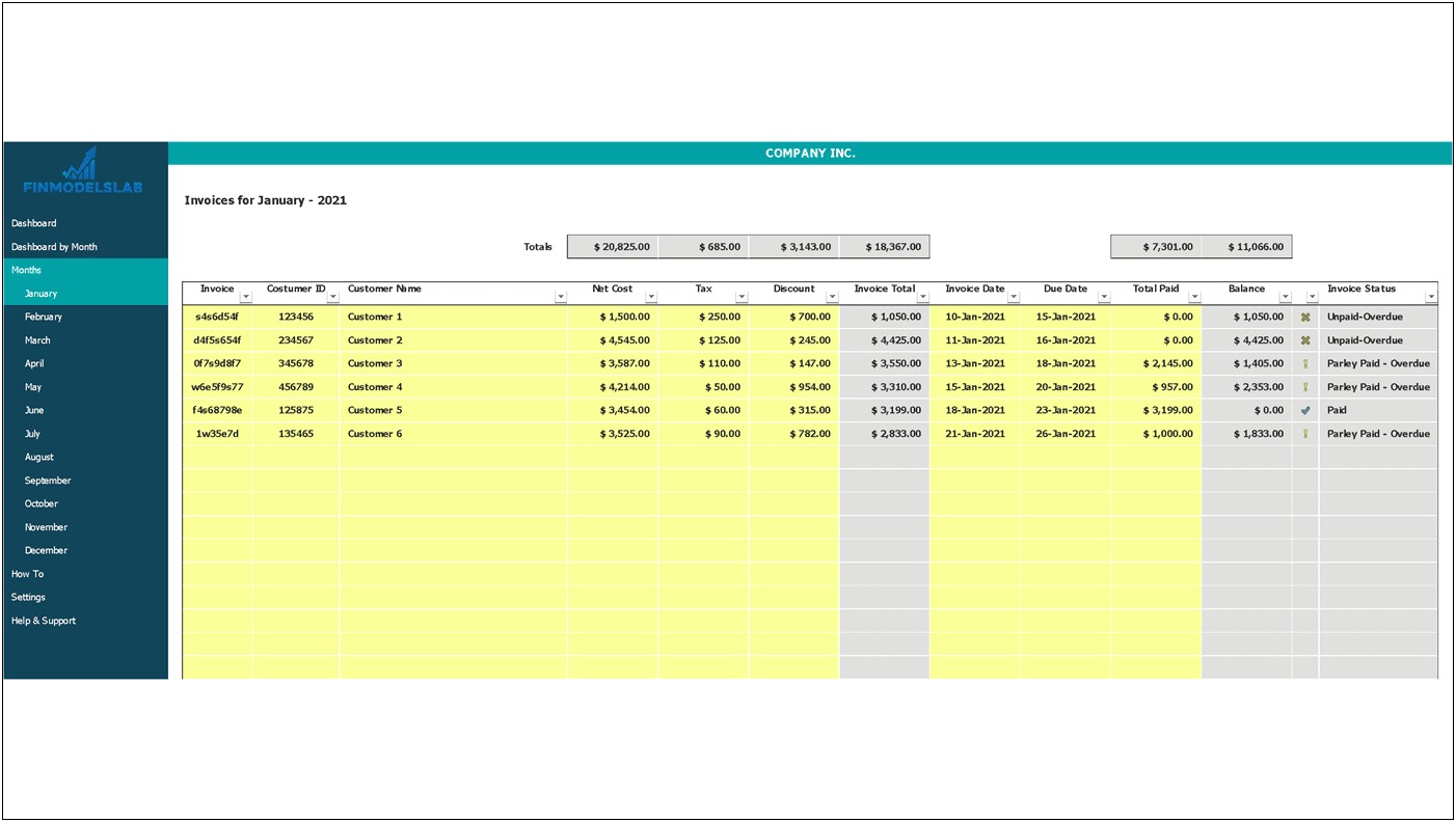 Monthly Bill Organizer Template Excel Download