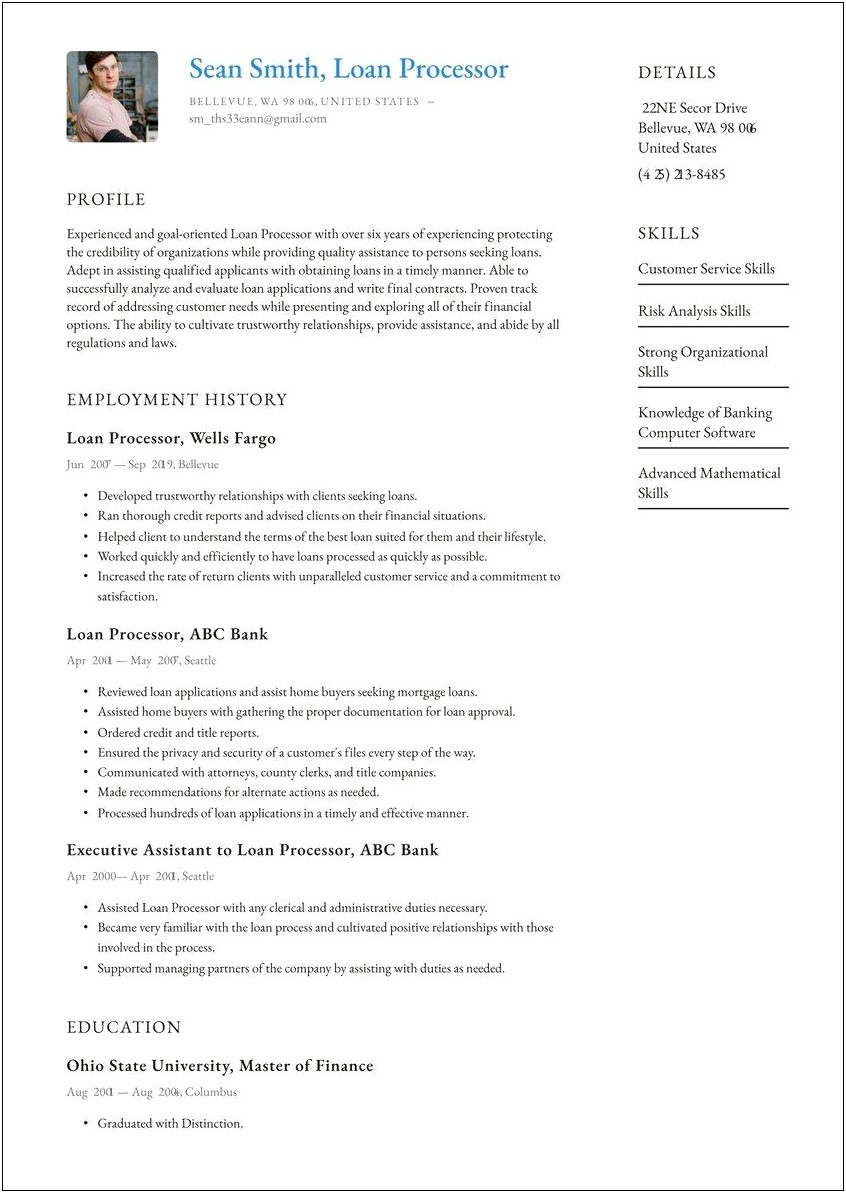Mortgage Loan Officer Assistant4 Resume Objective Statement