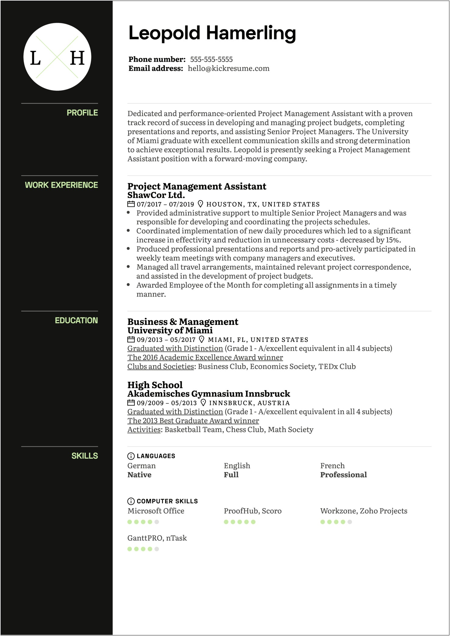 Moving From Technical To Management Resume