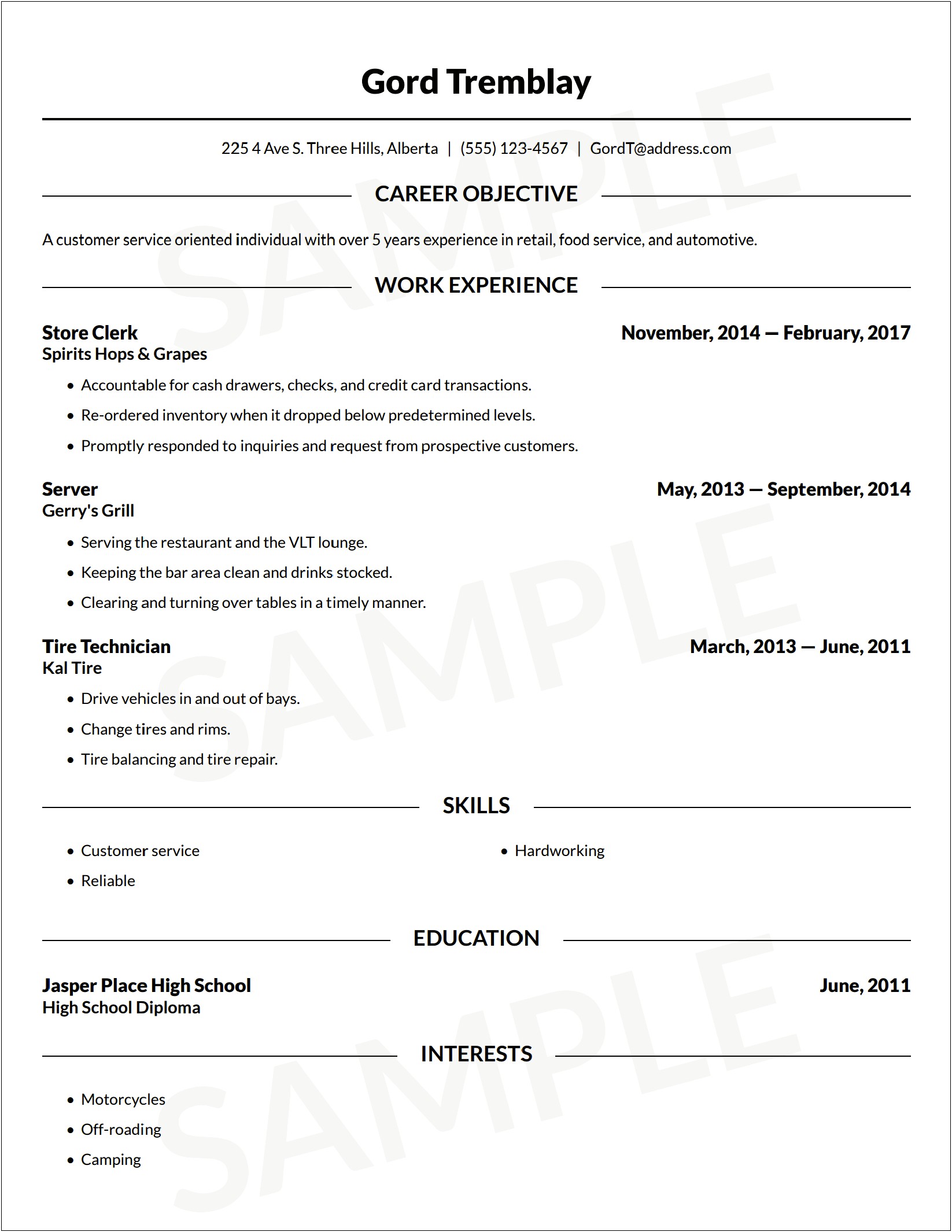 Need Help Making A Resume For Free