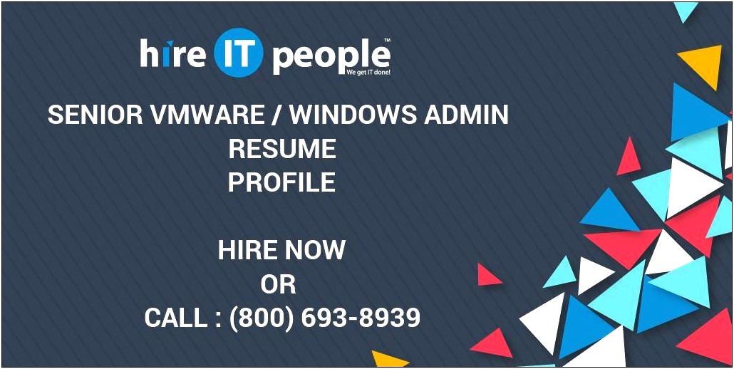 Netbackup System Administrator Resume With Vmware Experience