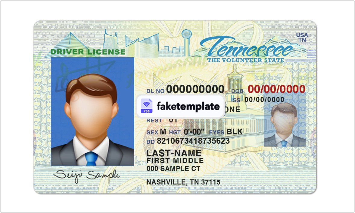 New Jersey Drivers License Template Download