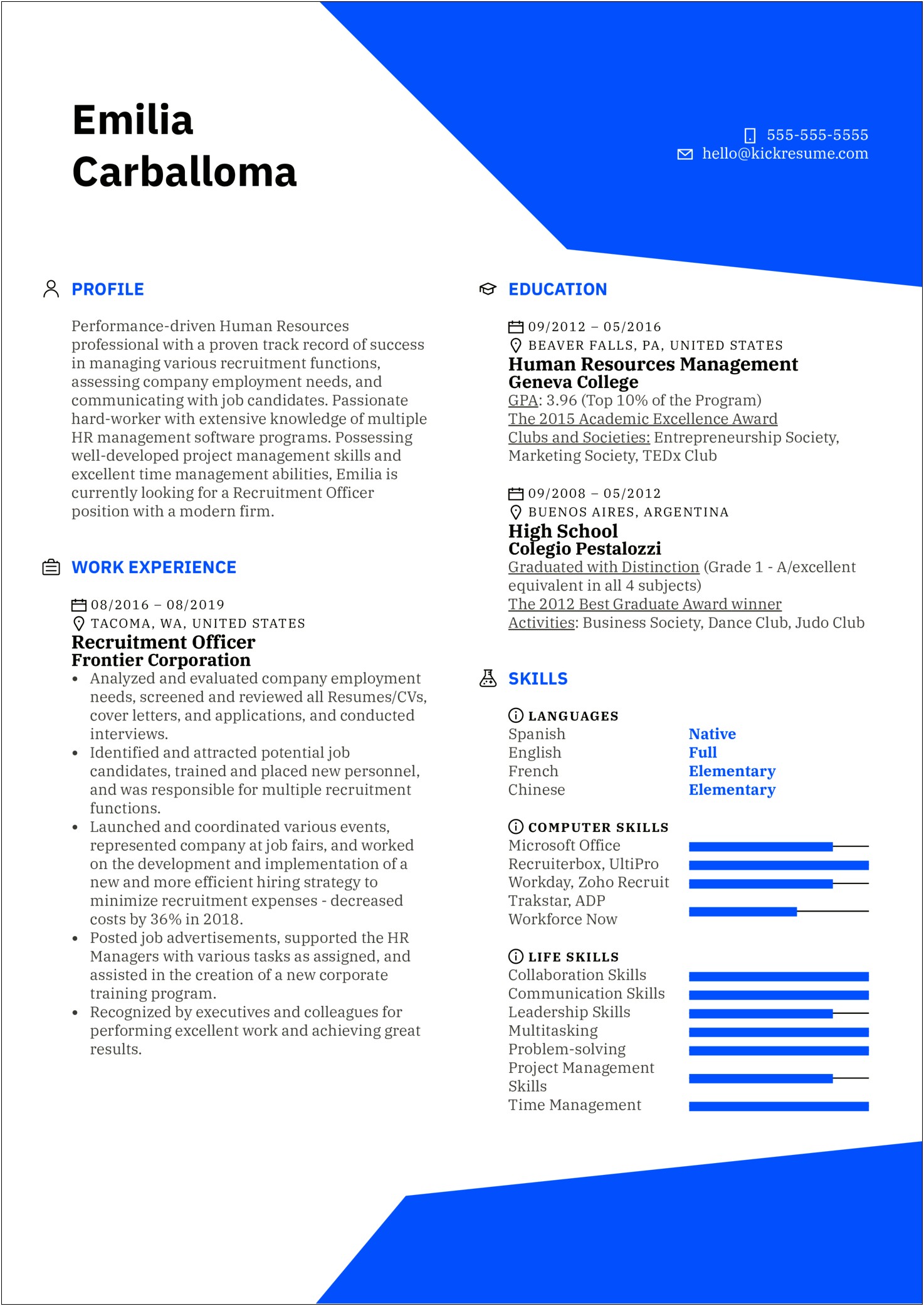 New To The Workforce Resume Templates