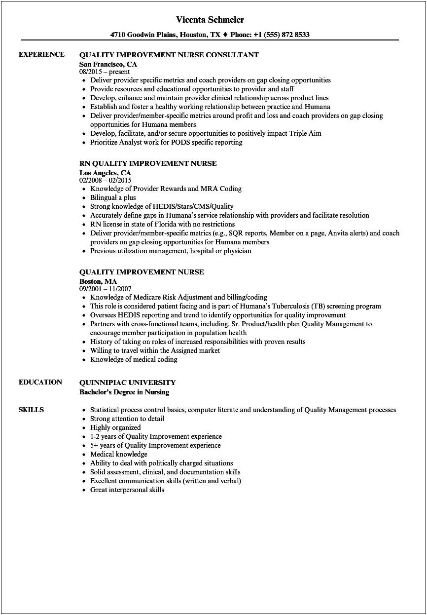 Nursing Objectives And Goals For Resume