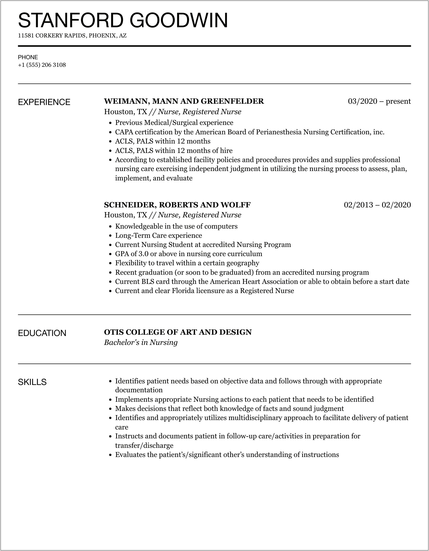 Objective For A New Nurse Resume