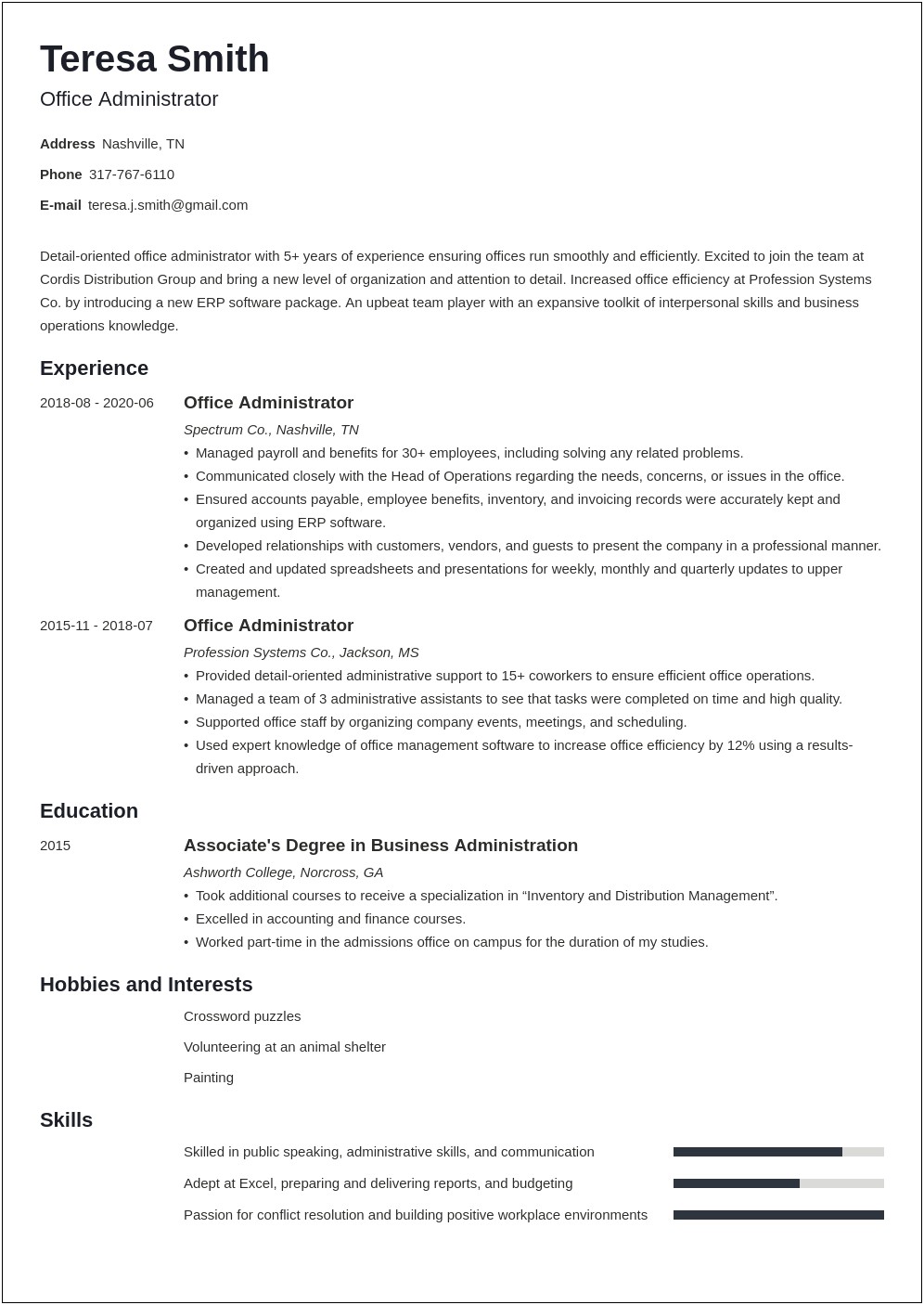 Objective For Document Control Resume Examples