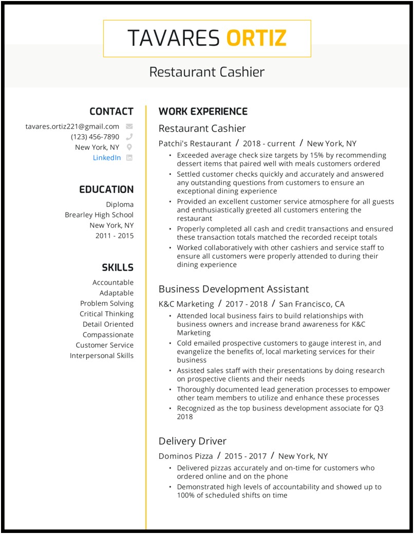 Objective For Resume For Grocery Store