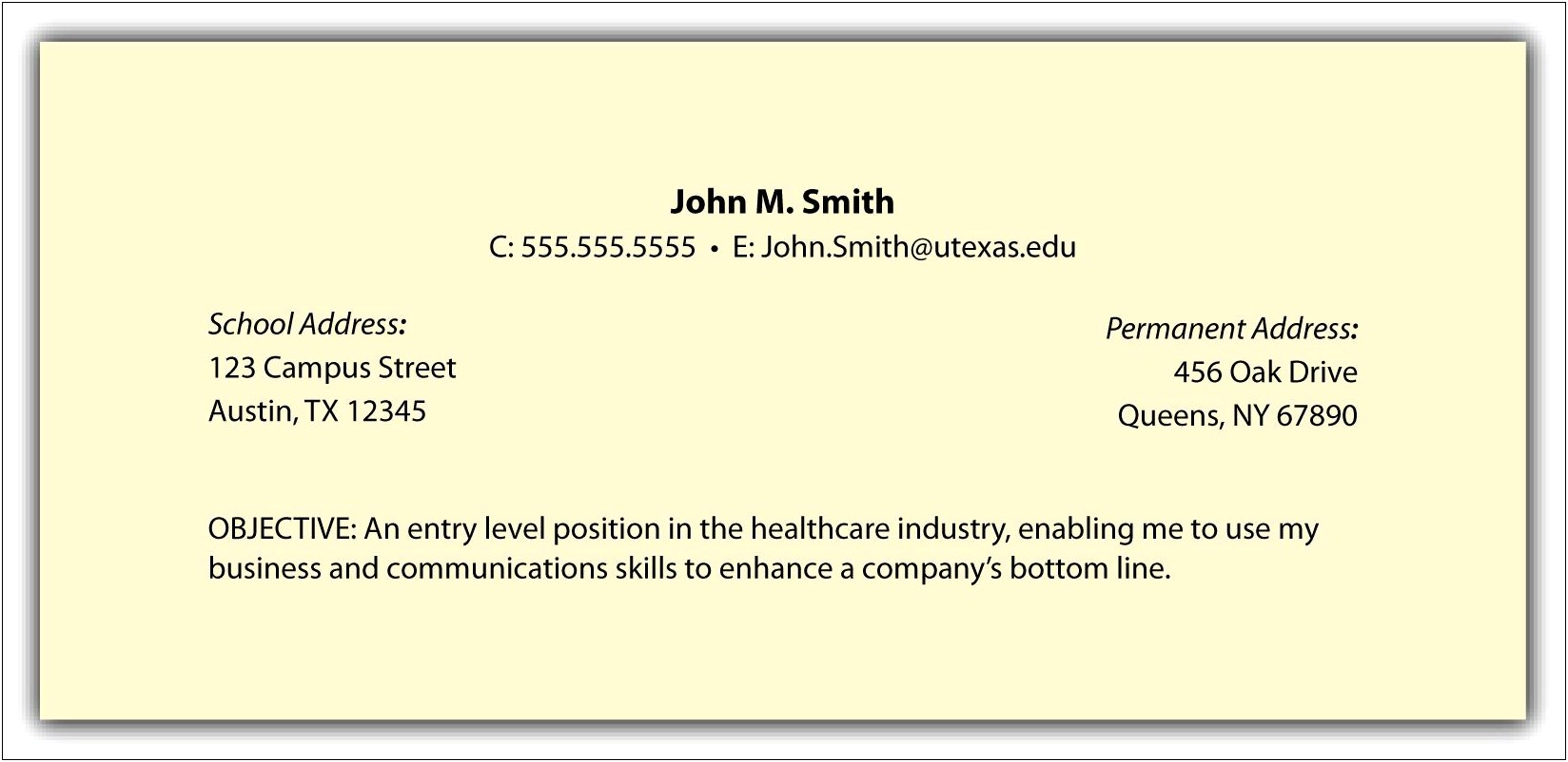 Objective For Resume On Campus Job