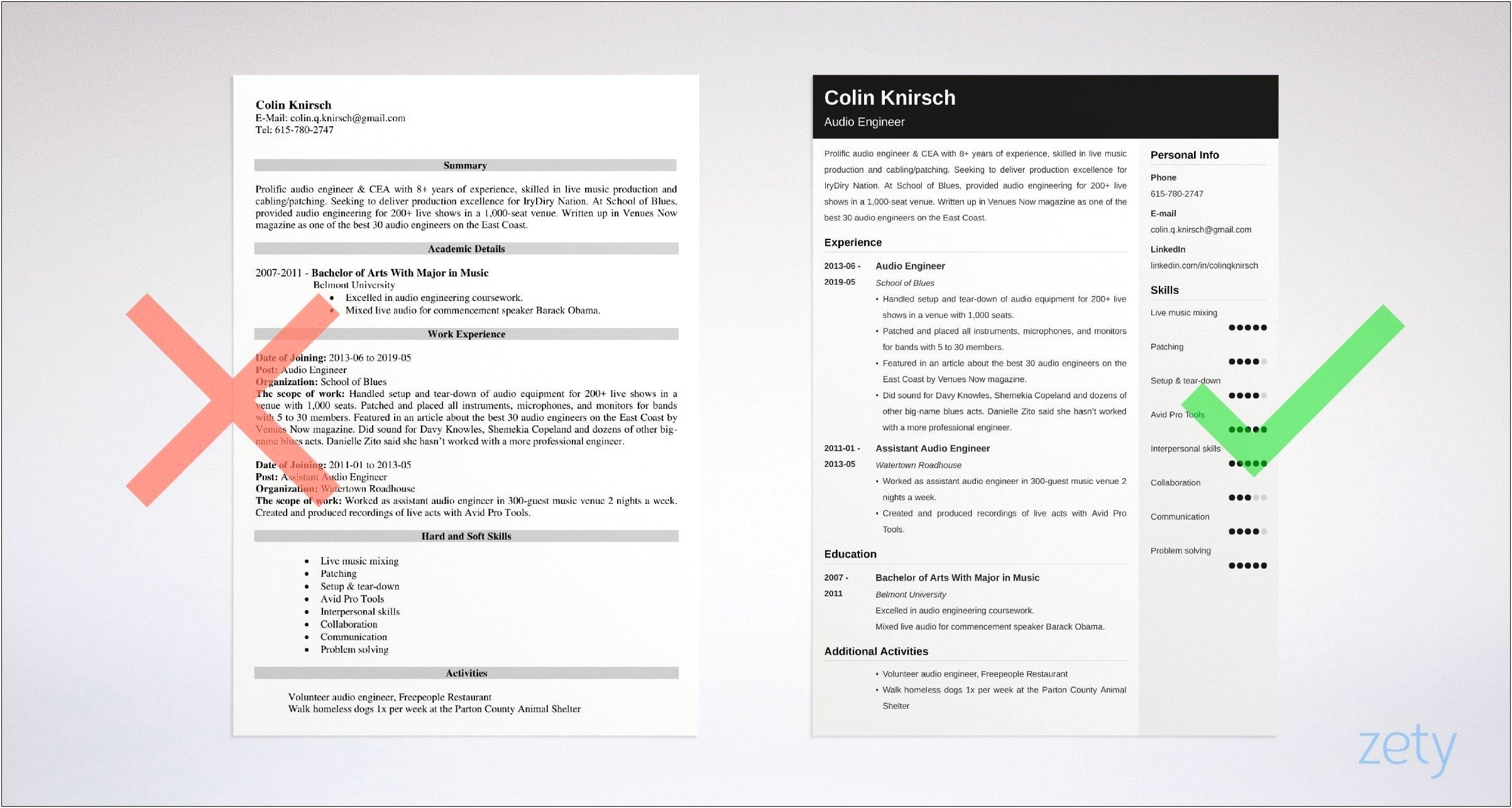 Objective In Resume Writing Audio Engineer