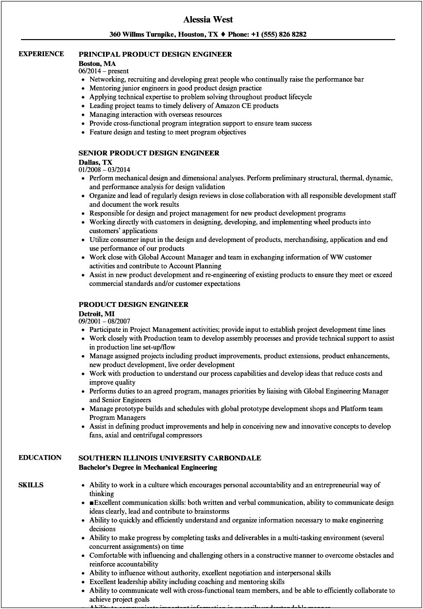 Objective Line For Mechanical Engineer Resume