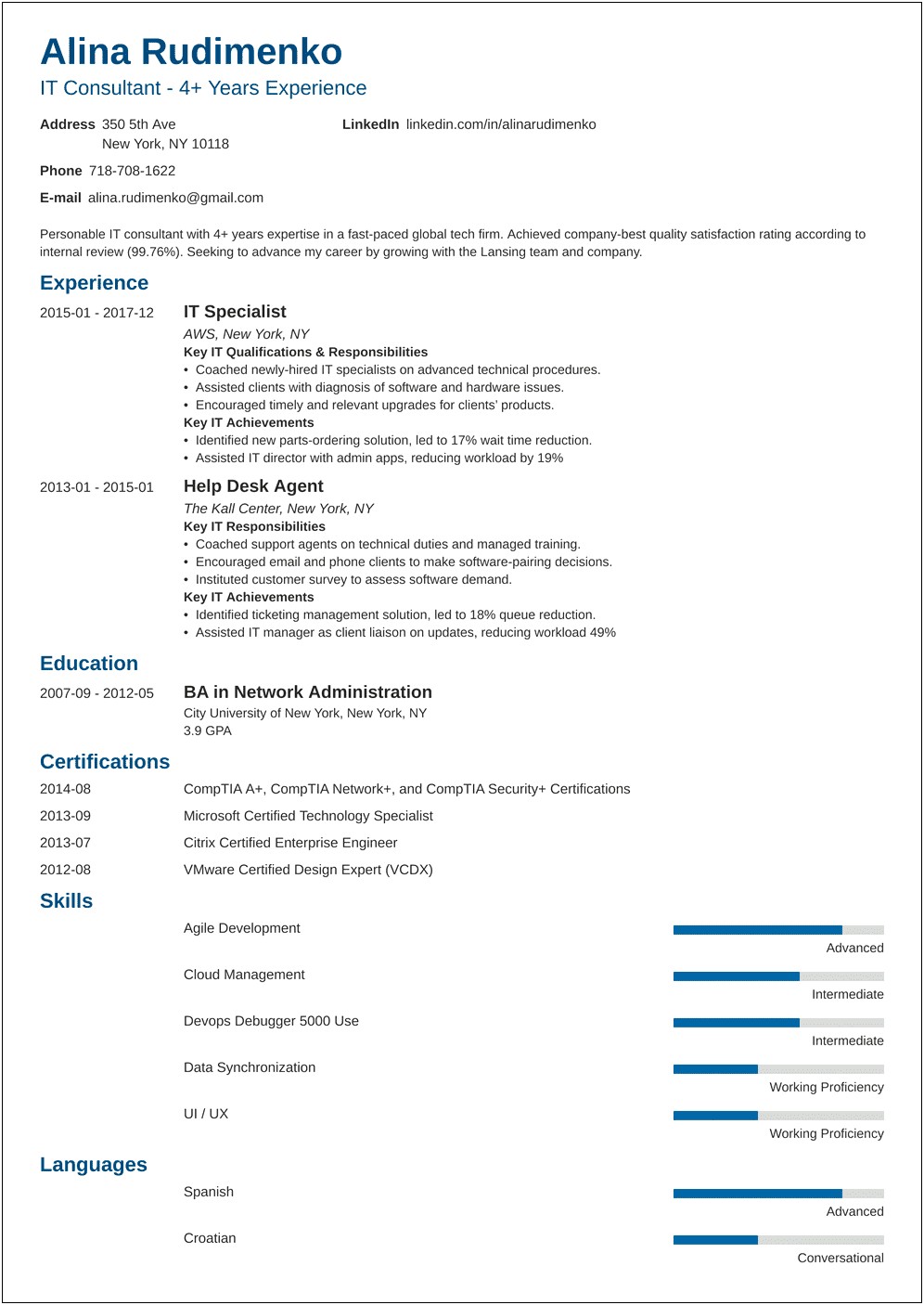 Objective On An Information Technology Resume