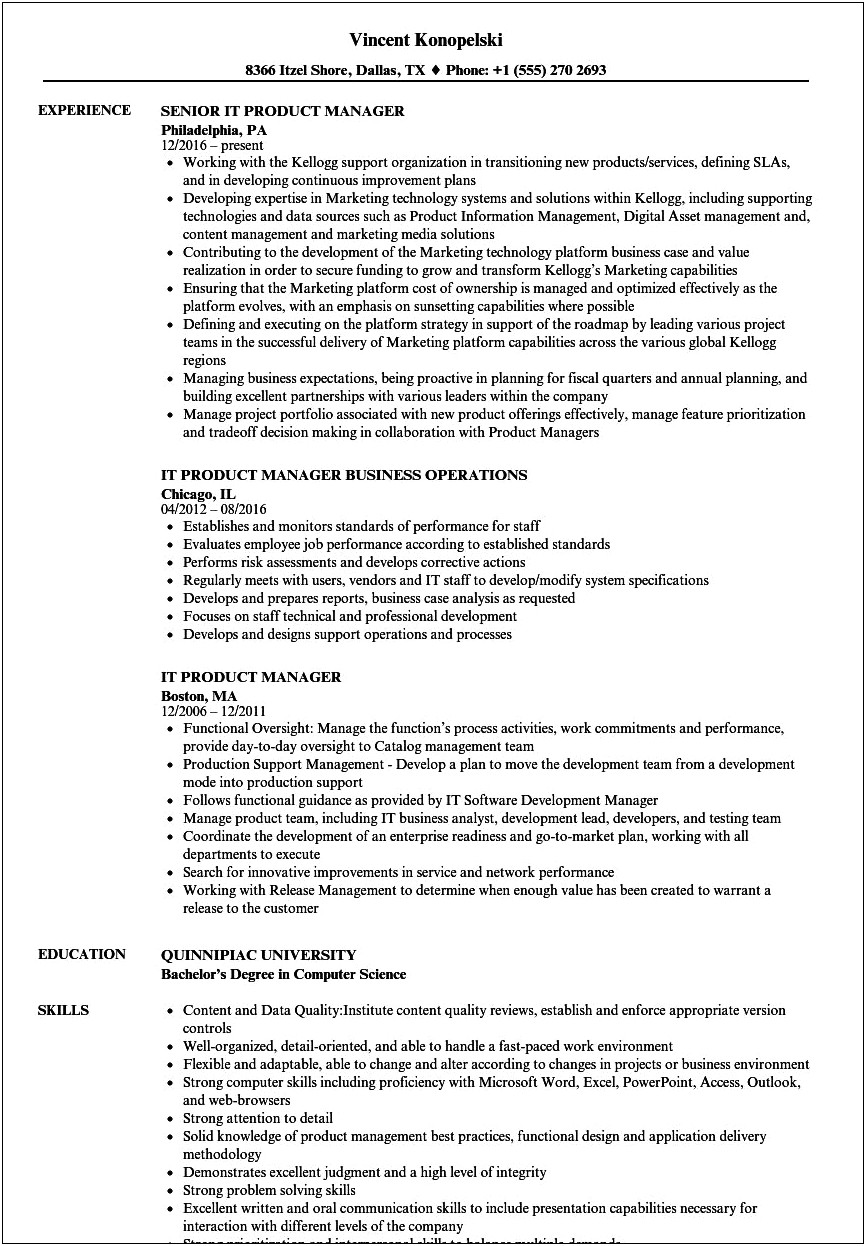 Objective On Resume For Production Managers