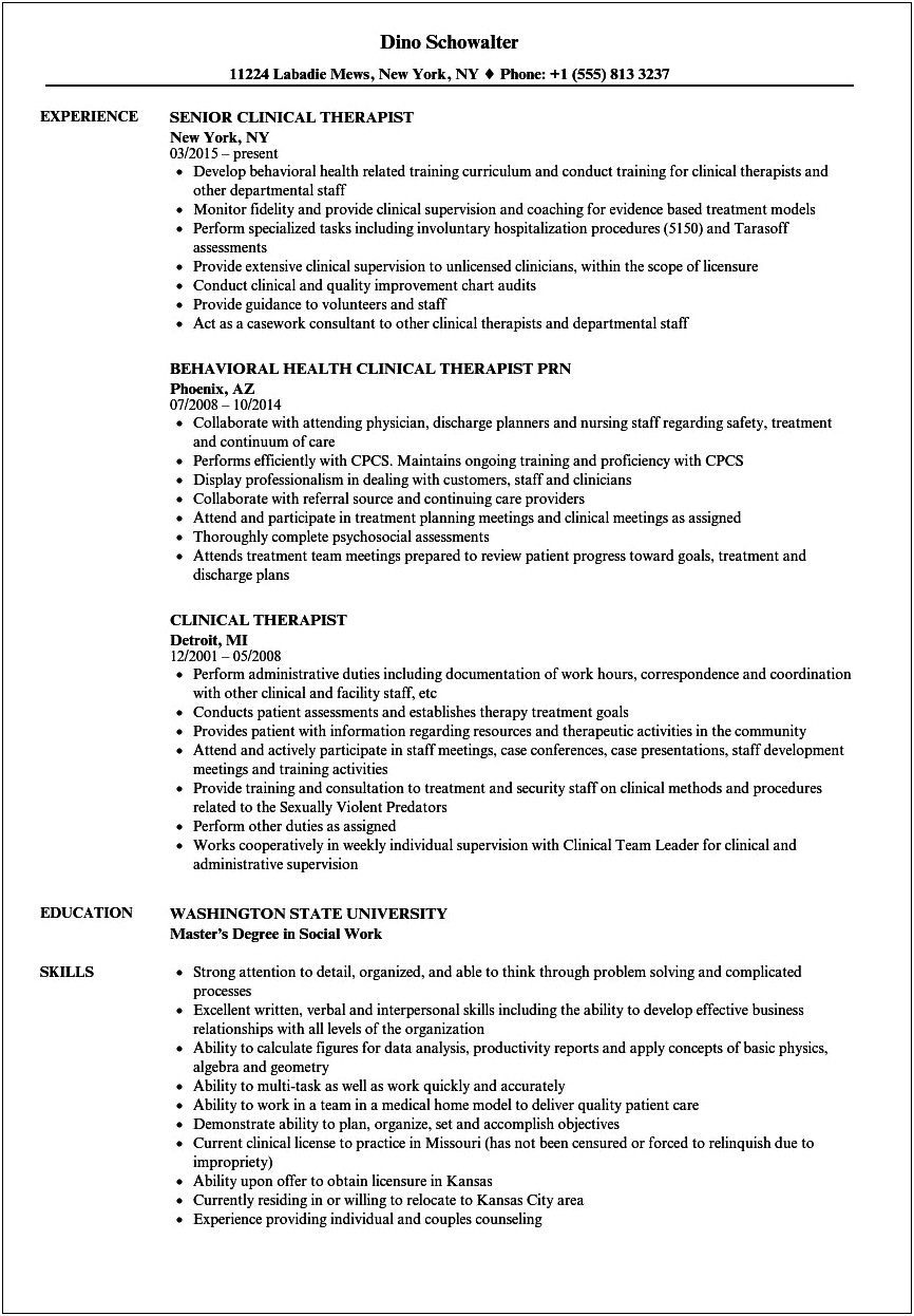 Objectives For Resume For Residential Counselor