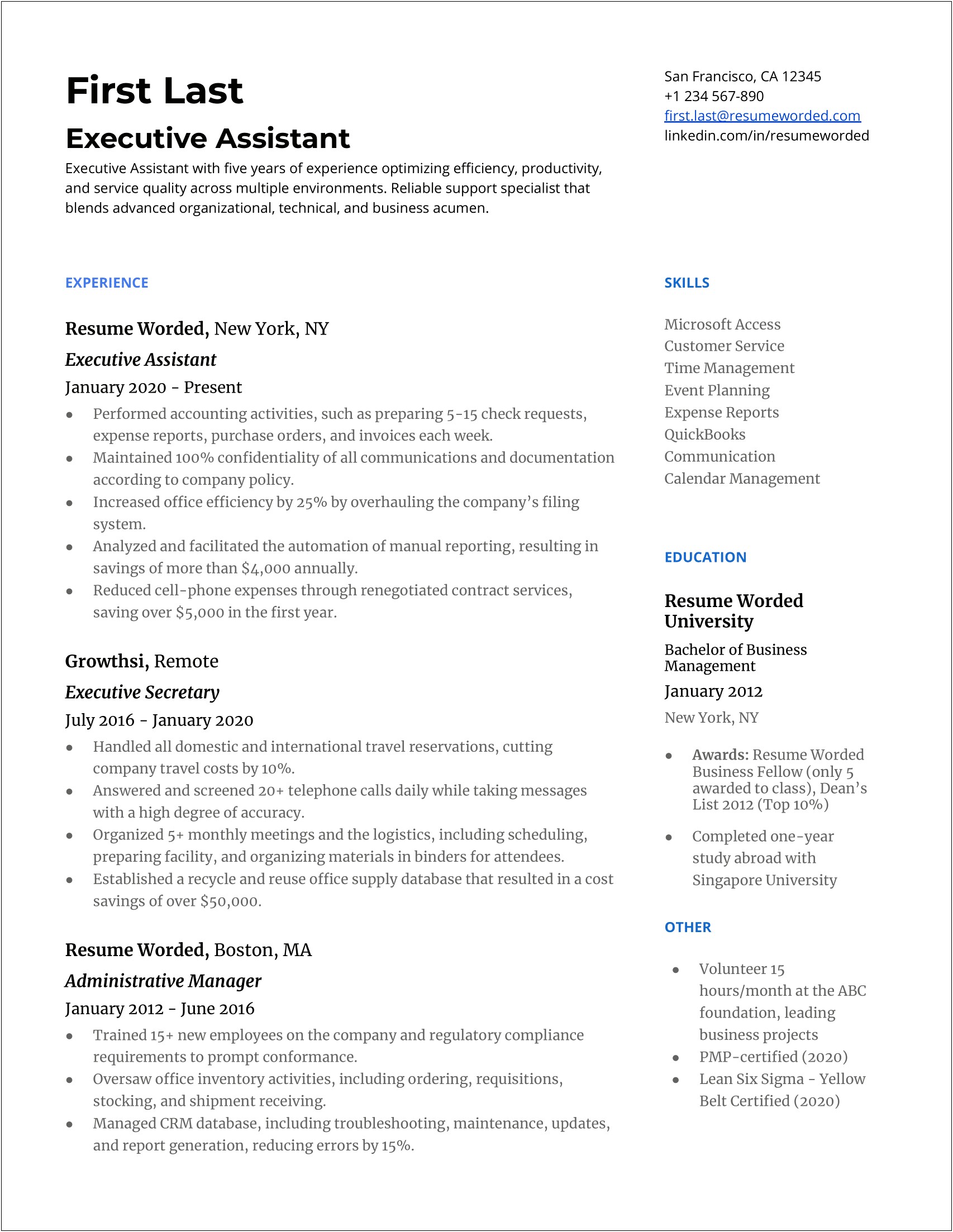 Office Assistant Resume Job Summary Sample