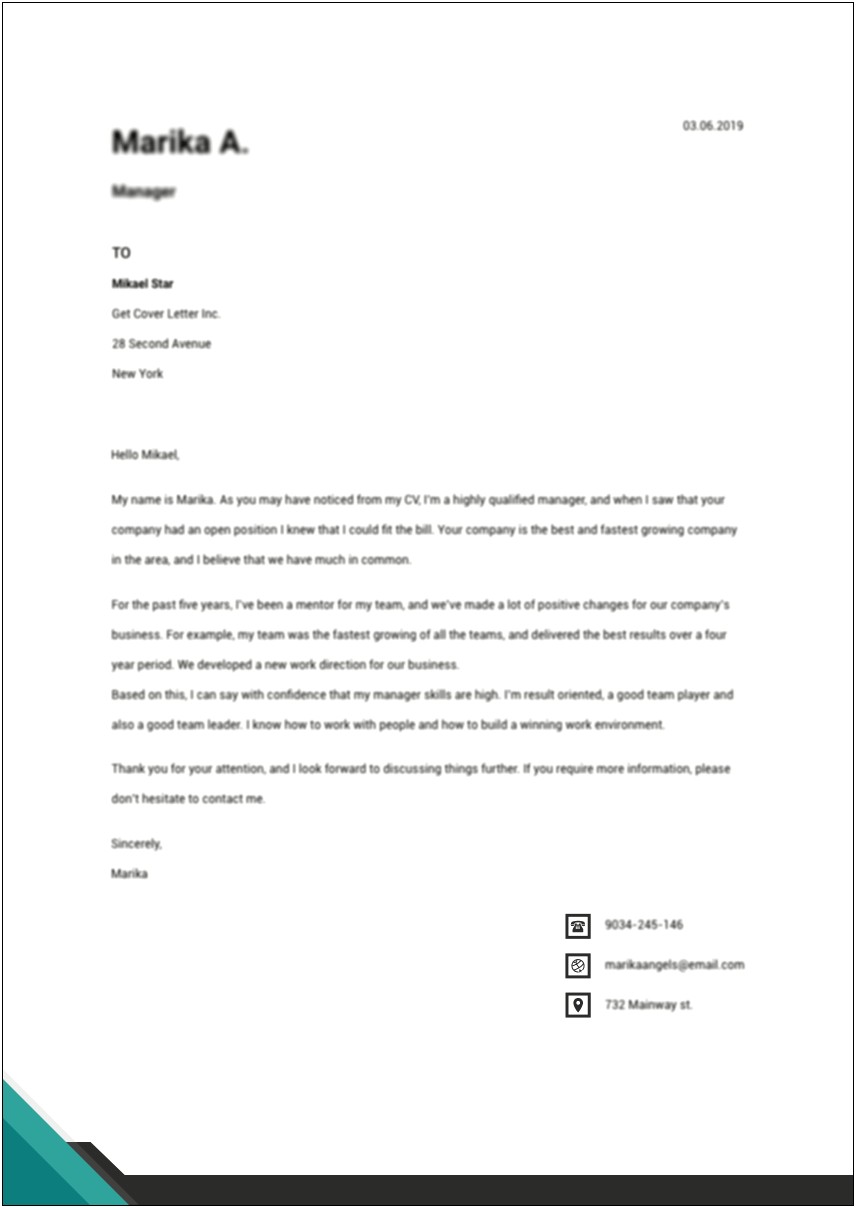 Office Management Resume Cover Letter Sample