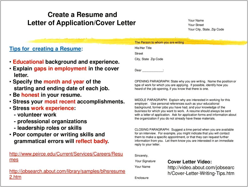 Ok To Write Letter Explaining Resume