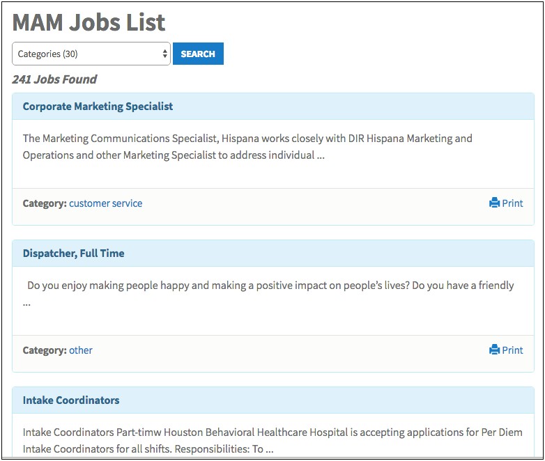 Online Listing Job Responsibilities On Resume