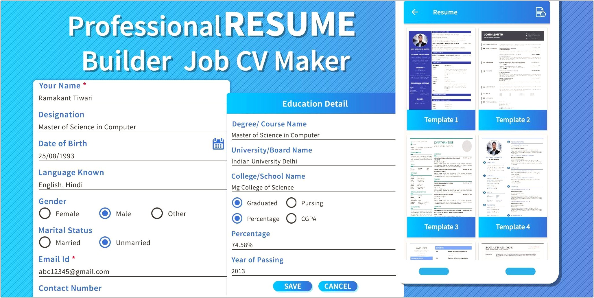 Online Resume Maker For Freshers Free Download