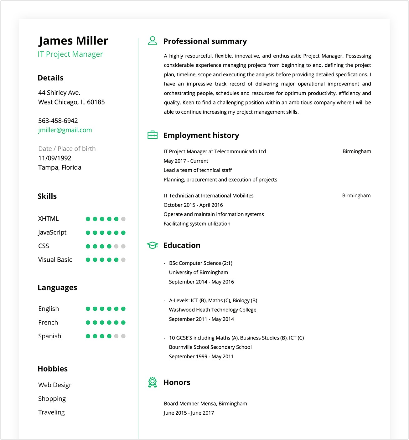 Online Resume Maker Professional Free Download