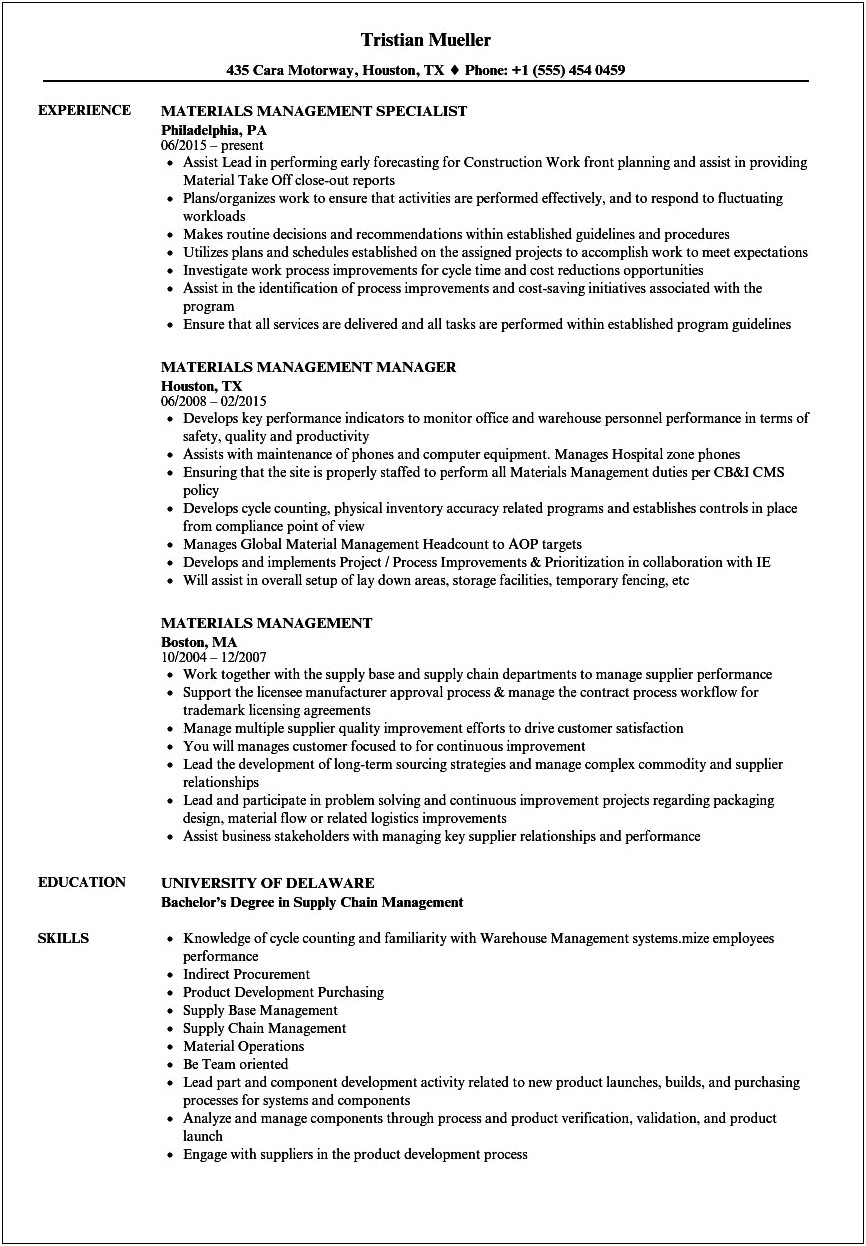 Operations Manager Non Profit Resume Udel