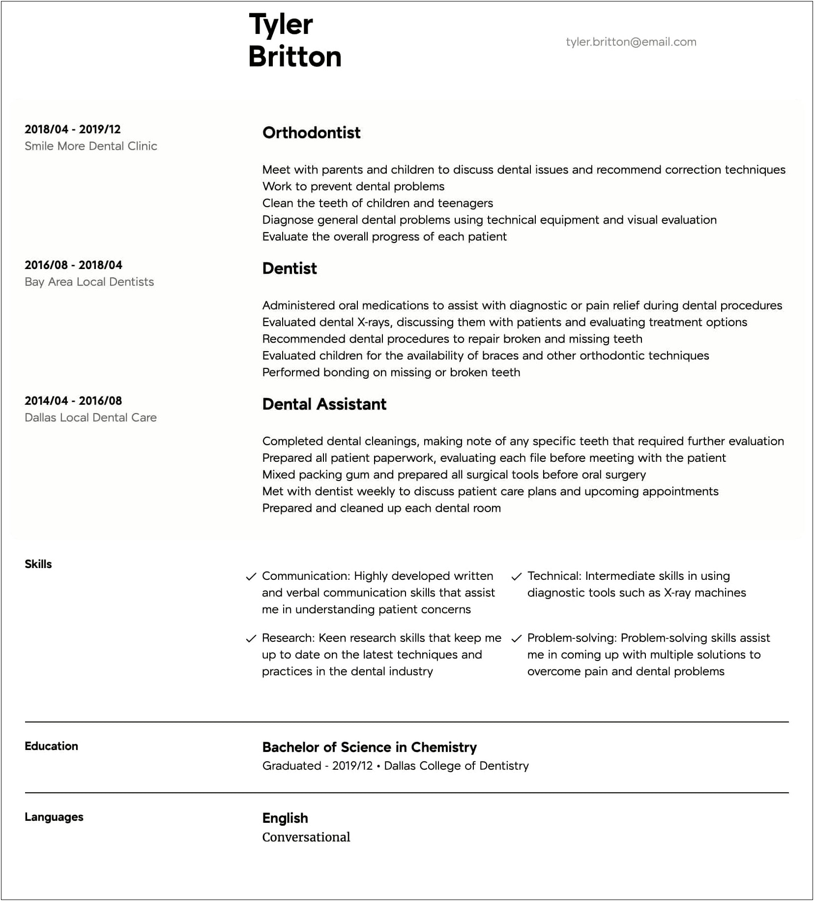 Oral And Written Commication Skills Resume Example