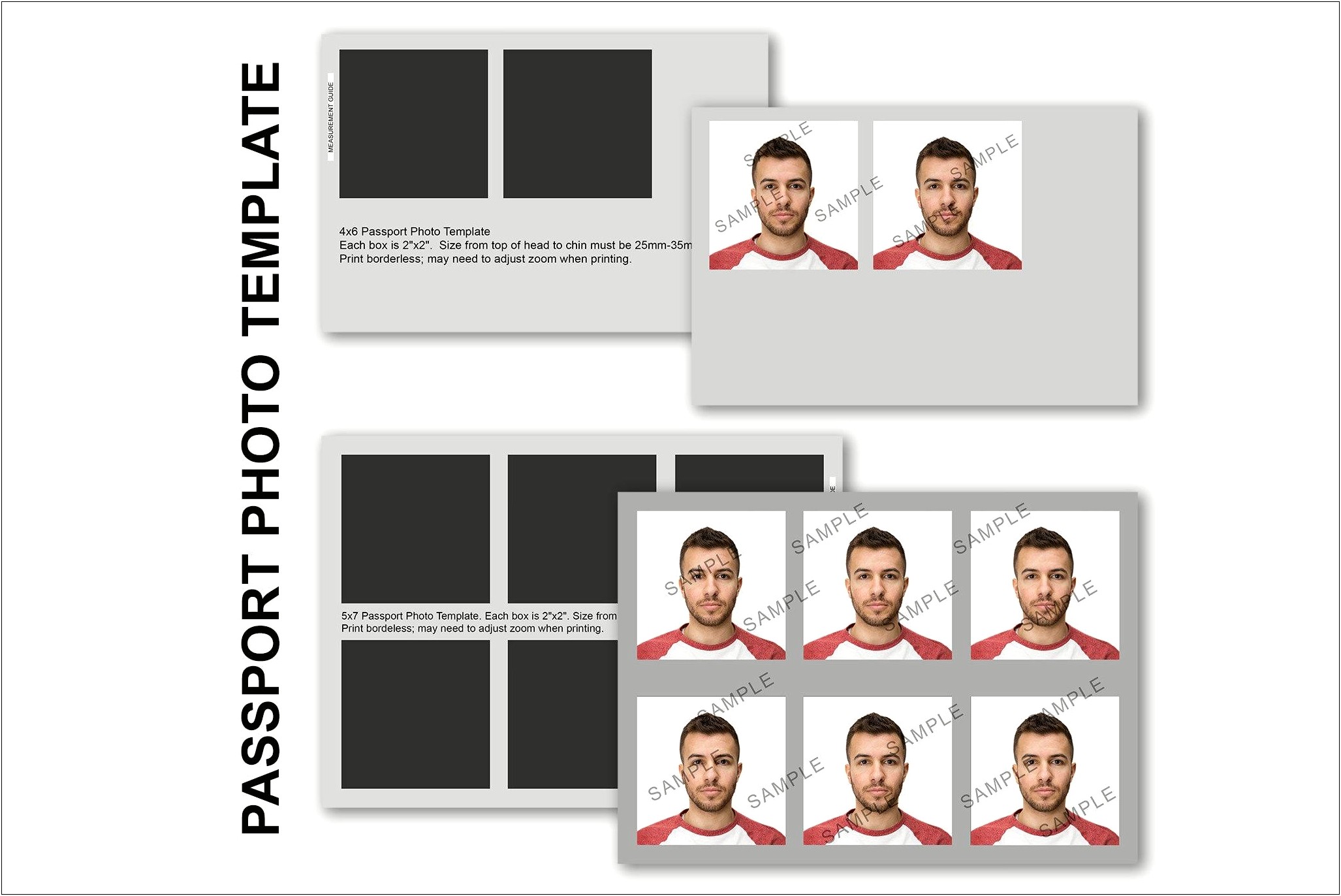 Passport Size Photo Template For Photoshop Download