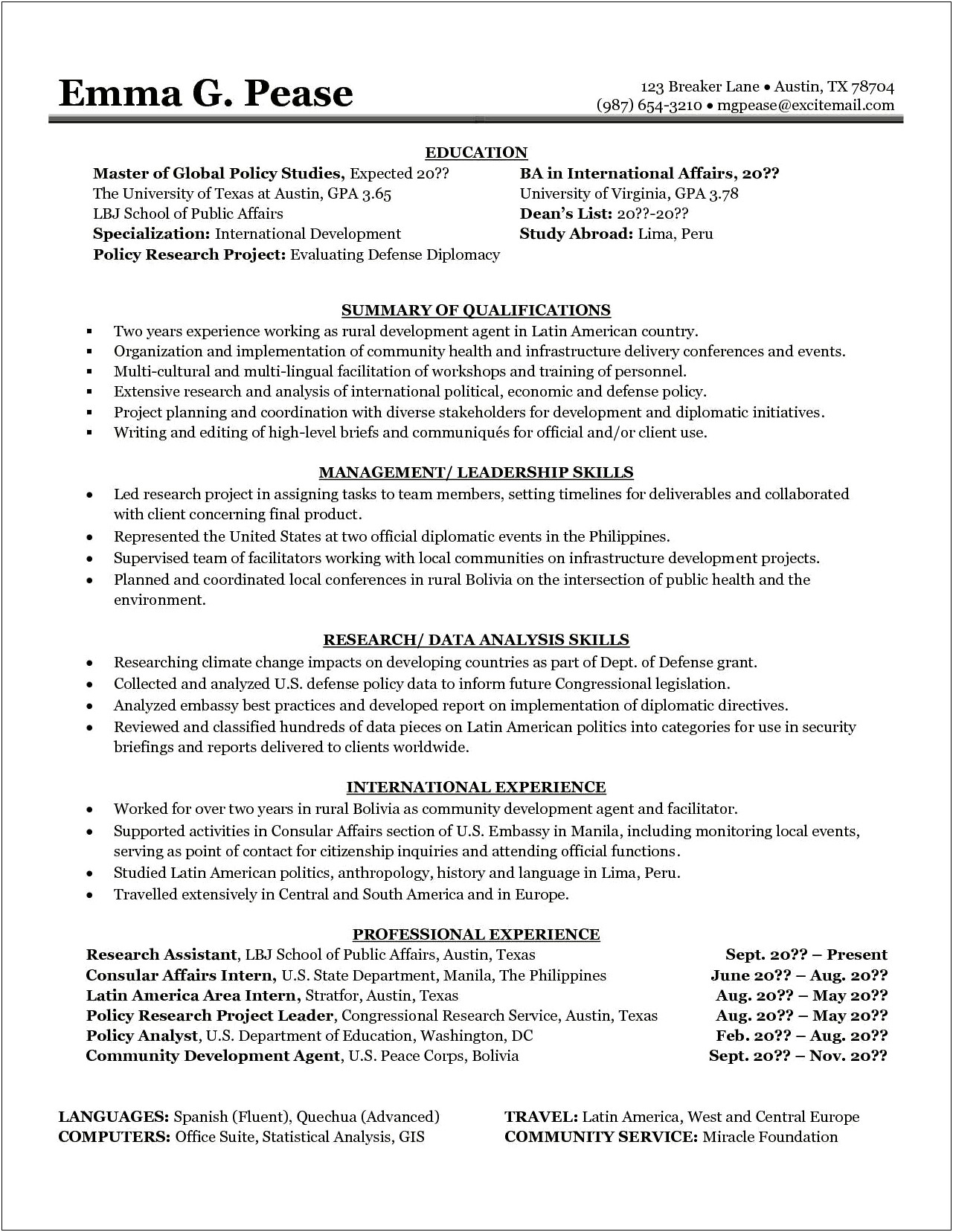 Perfect Resume Usa Example For Beginners