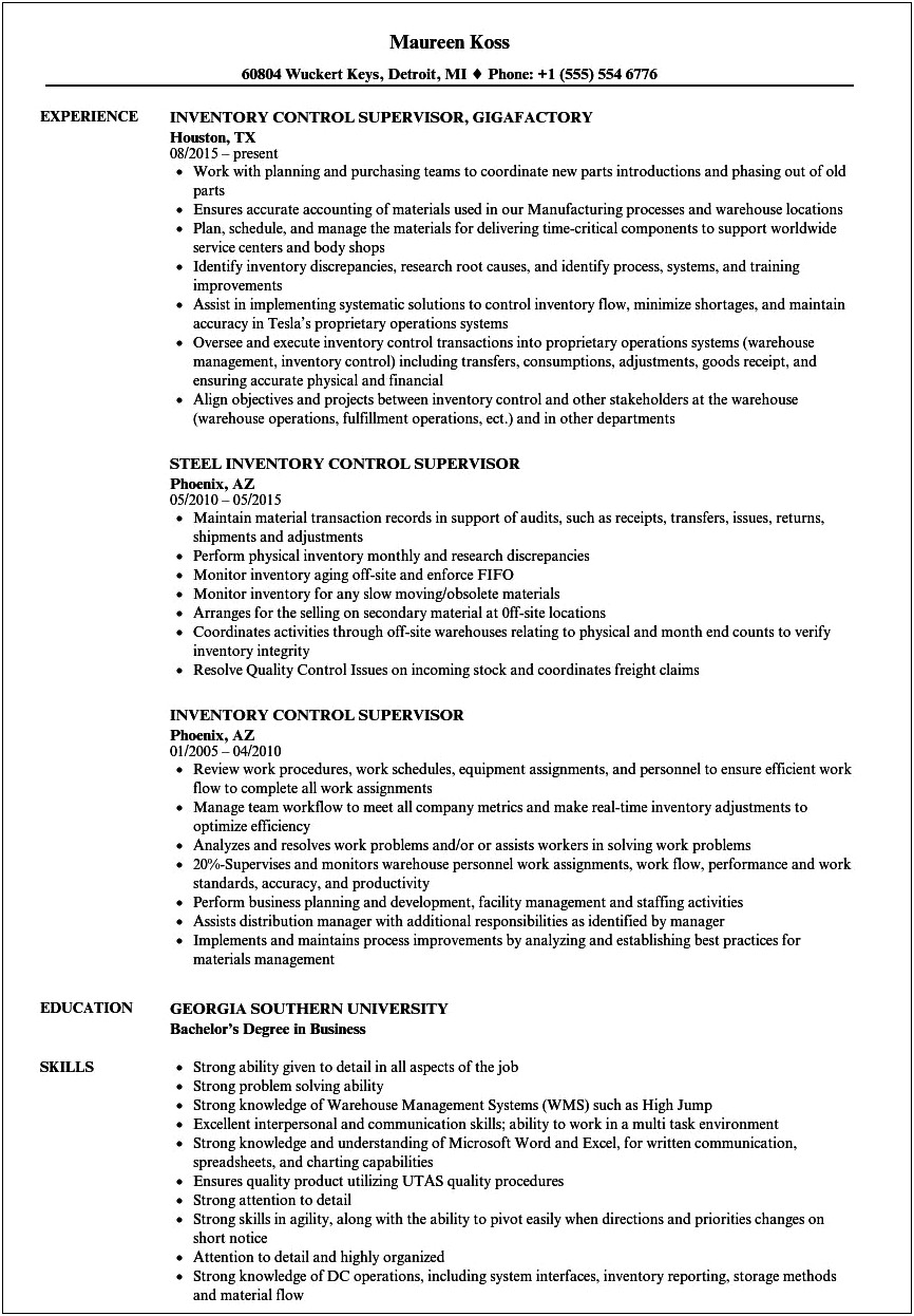 Pharmacy Inventory Control Specialist Job Description For Resume