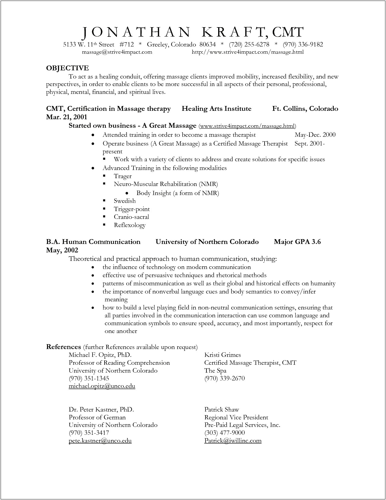 Physical Therapy School Resume Objective Samples