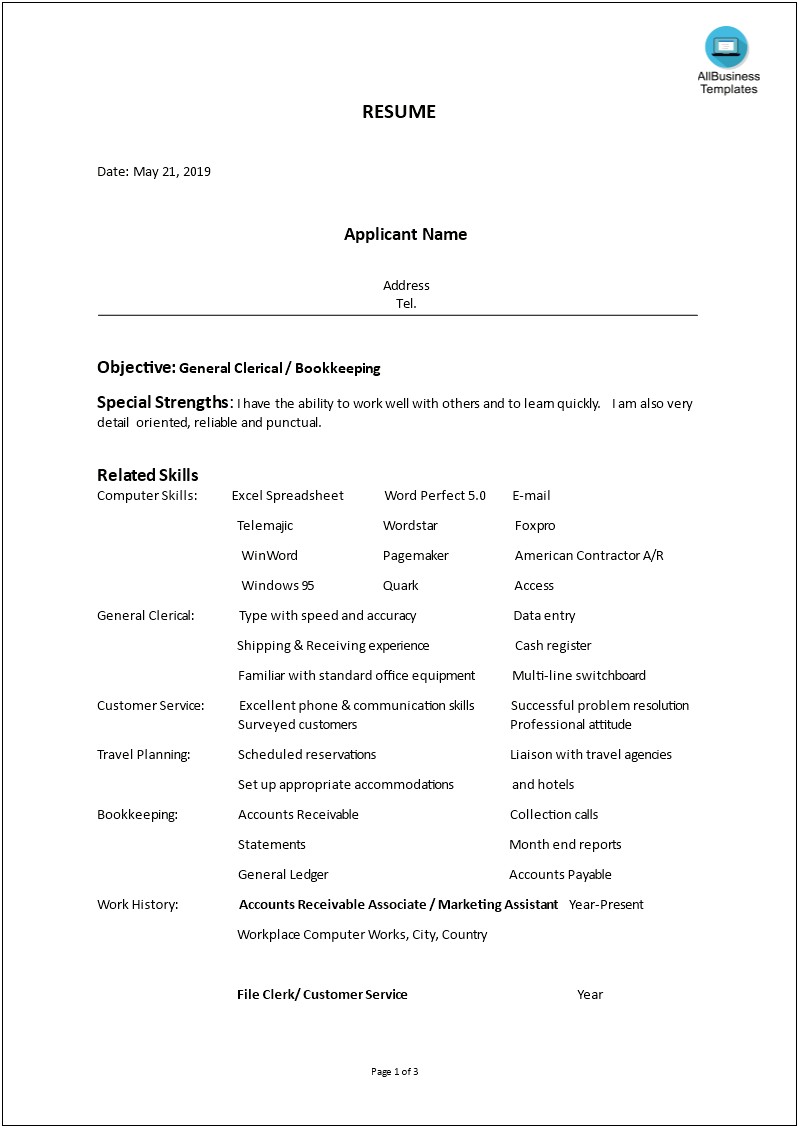 Popular Functional Resume Format Accounting Manager