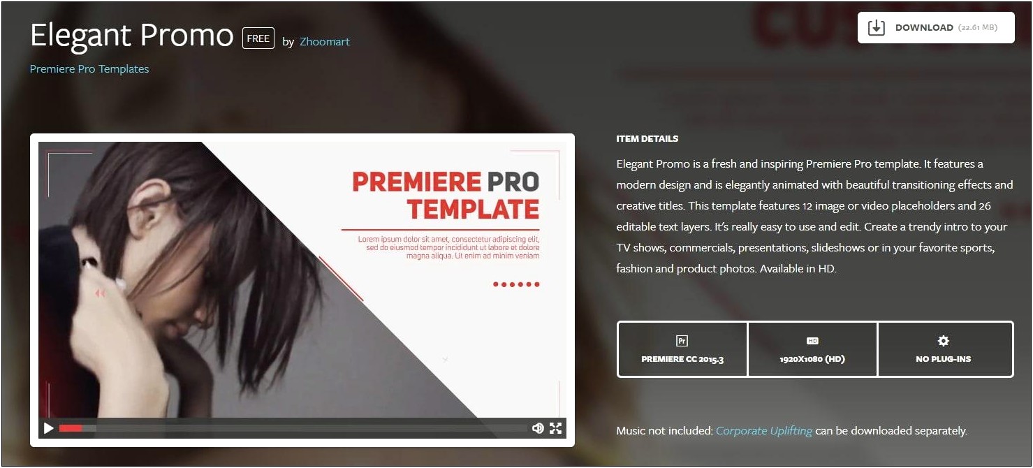 Premiere Pro Essential Graphics Templates Download