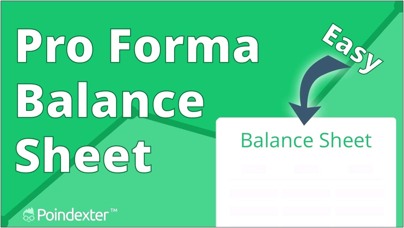 Pro Forma Balance Sheet Template Download