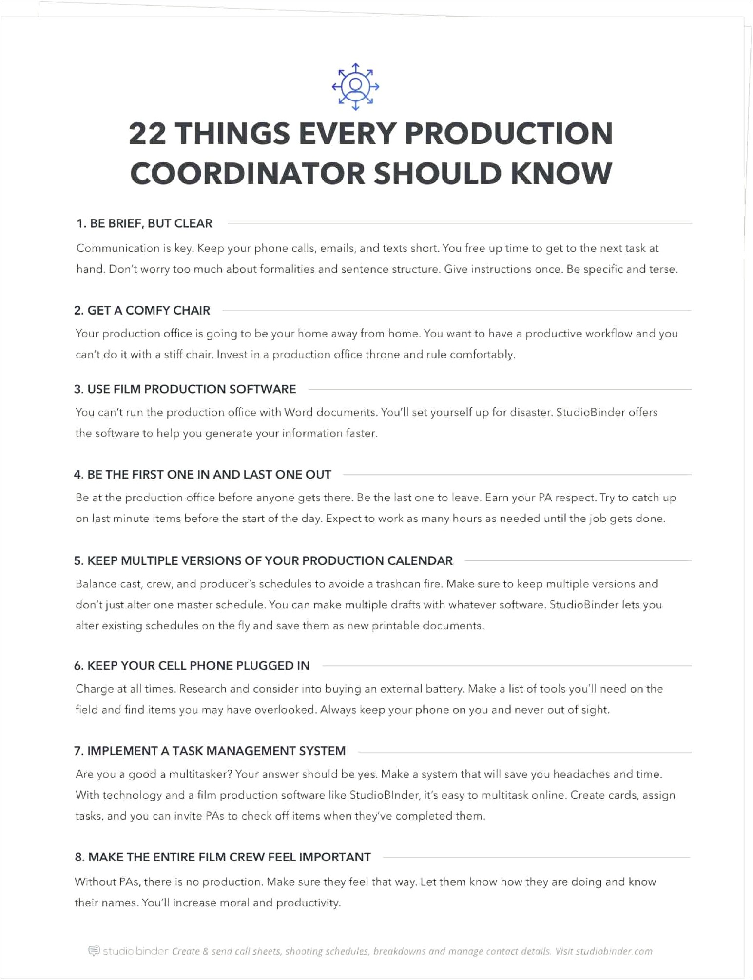 Production Skills To List On Resume Filmmaking List