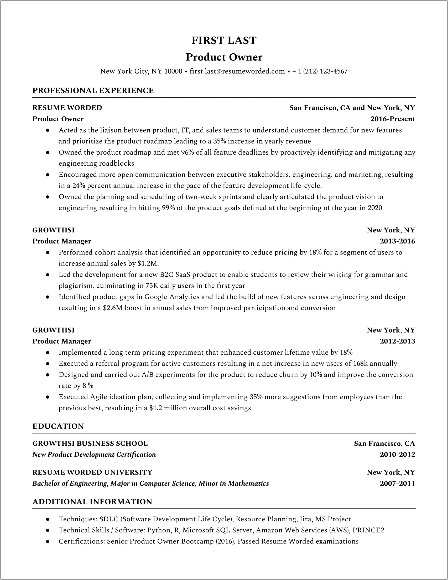Professional Highlights For A Resume Examples