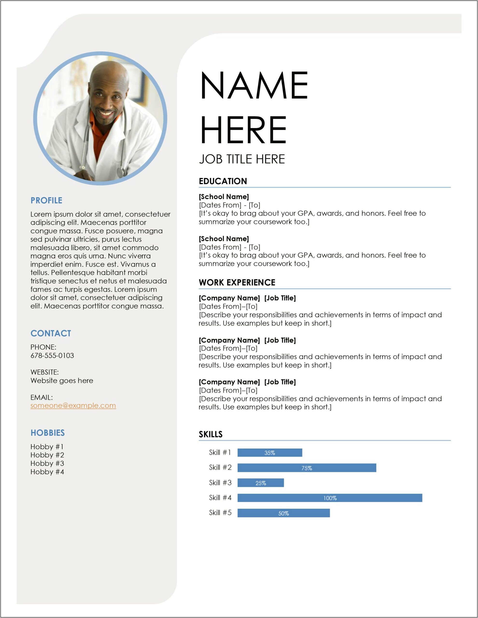 Professional Resume Format For Freshers Free Download