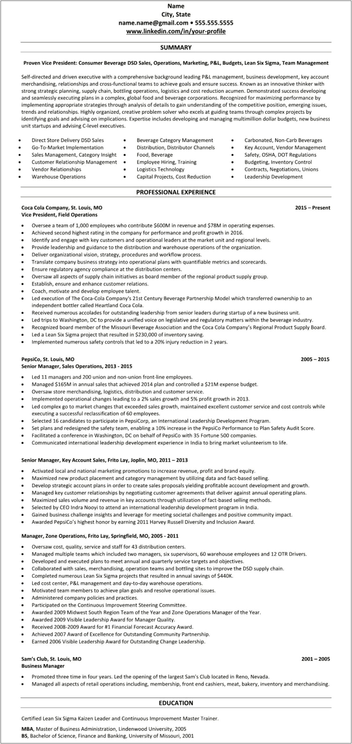 Professional Summary For Resume For Restaurant Manager
