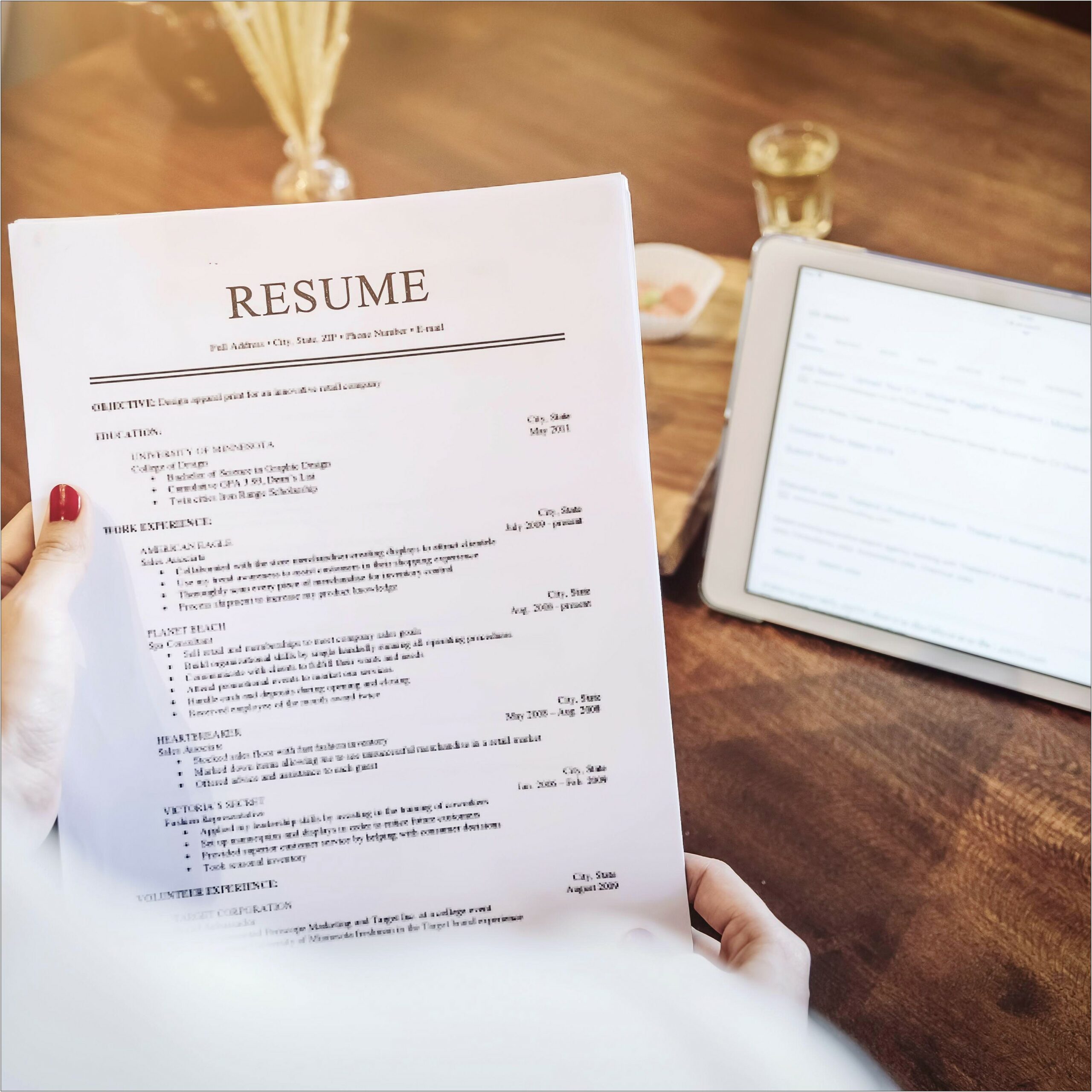 Proper Job Placement On A Resume