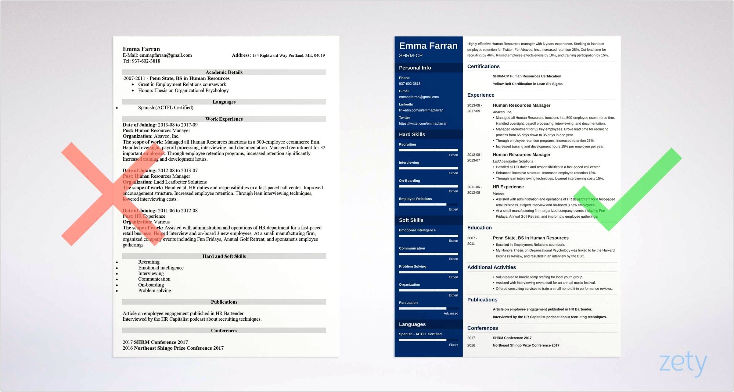Psu Career Services Business Resume Example