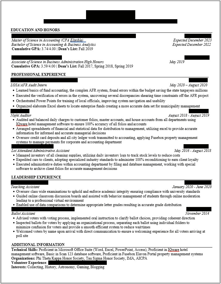 Putting Expected Cpa Date On Resume