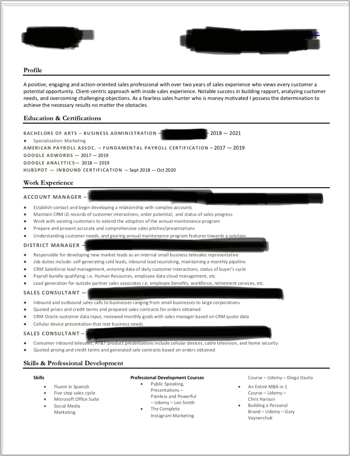 Putting In Progress Certifications On Resume