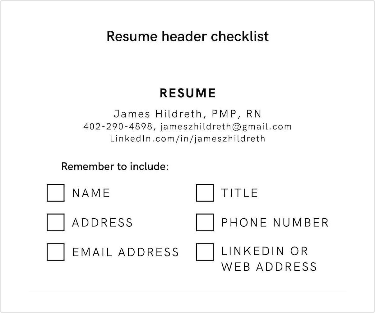 Putting Names In Body Of Resume
