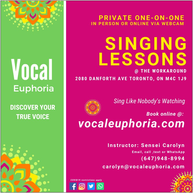 Putting Voice Lessons On A Resume