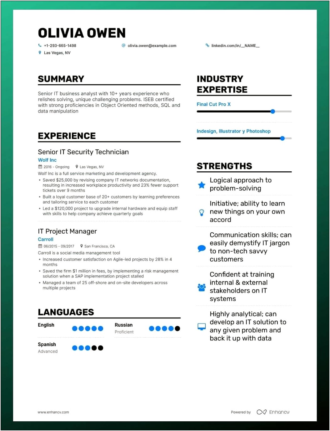 Qualities To Put On A Resume