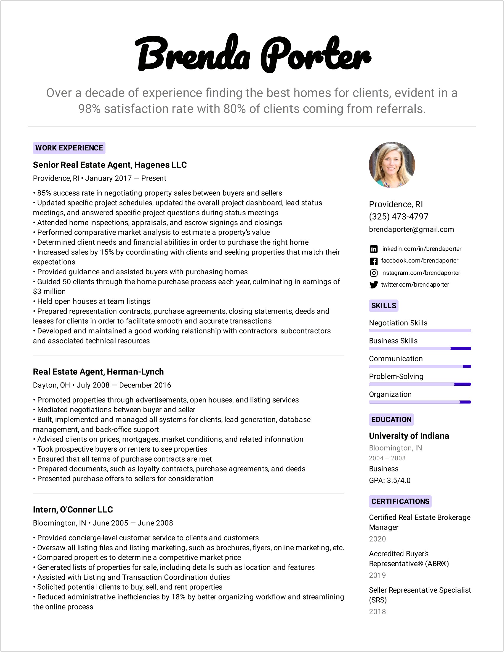 Real Estate Agent With No Experience Resume