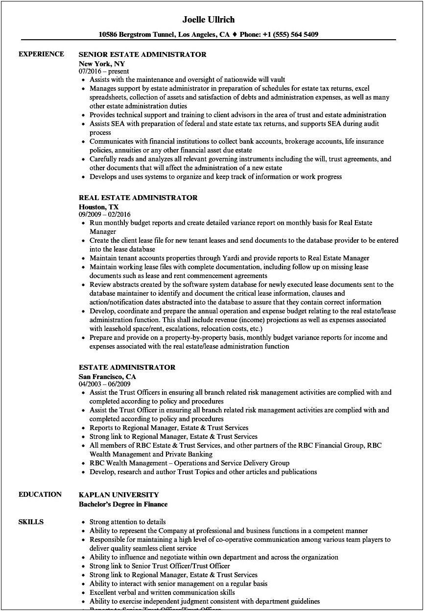 Real Estate Paralegal Job Description For Resume